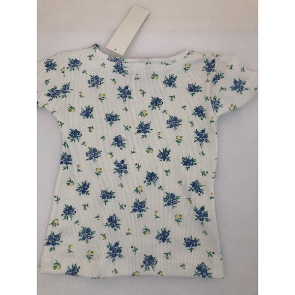 Oshkosh 90s Floral Shirt Ribbed 3T New Made in USA NWT - Picture 2 of 11